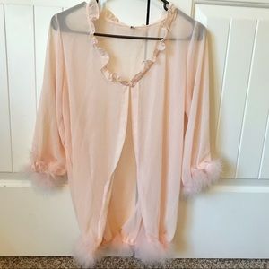 vintage furry smock gown～